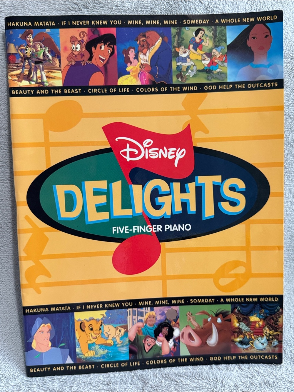 Disney Piano Music Book Disney Delights Five Finger Piano